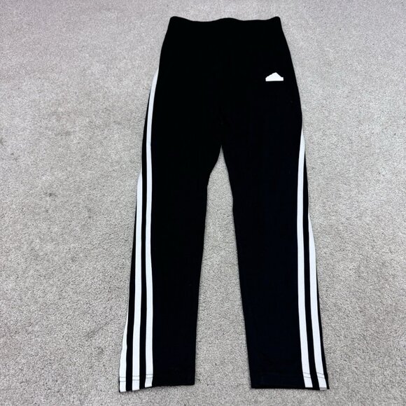 Adidas Leggings Women’s Black White Pull On Size Small - Picture 1 of 12